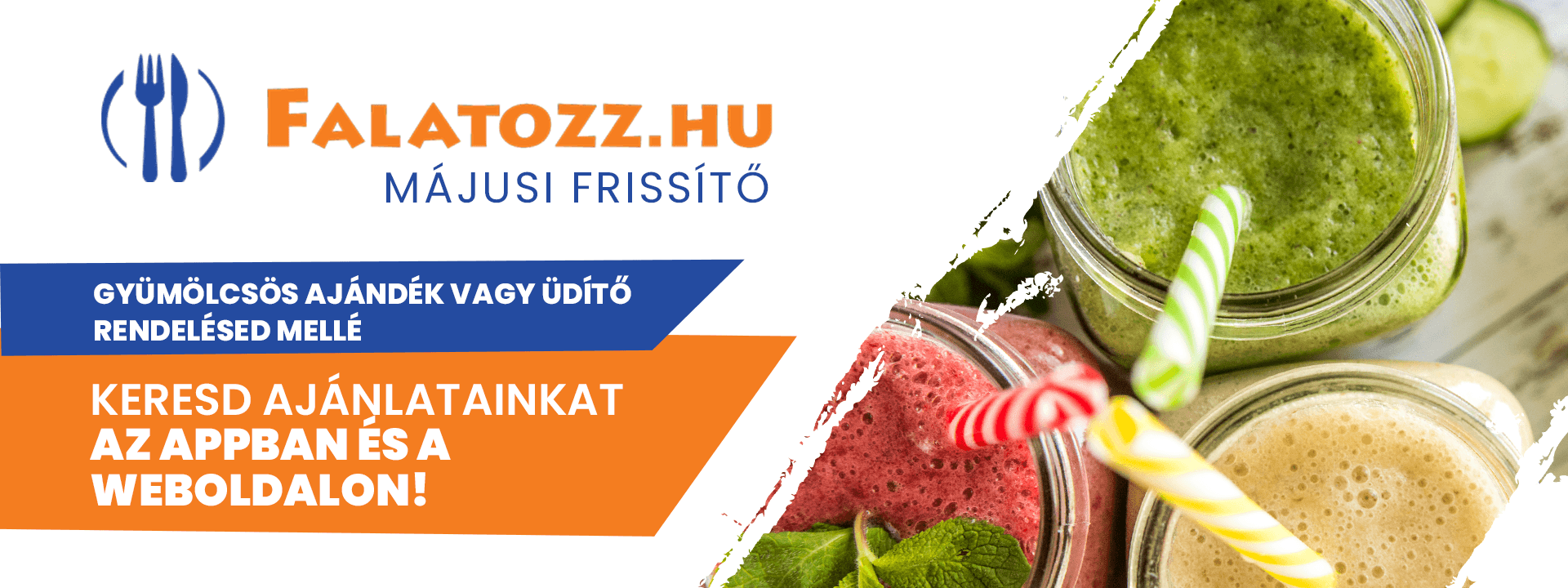 Gyümölcsös ajándék vagy üdítő rendelésed mellé!