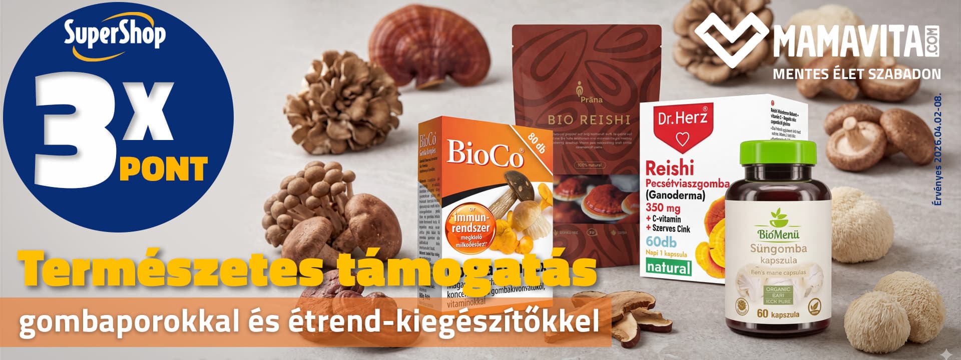 Gombaporok és gyógygombás étrend-kiegészítők 3x SuperShop ponttal!