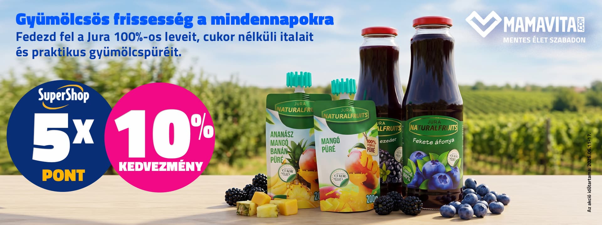 Jura gyümölcsitalok most 5x SuperShop ponttal!