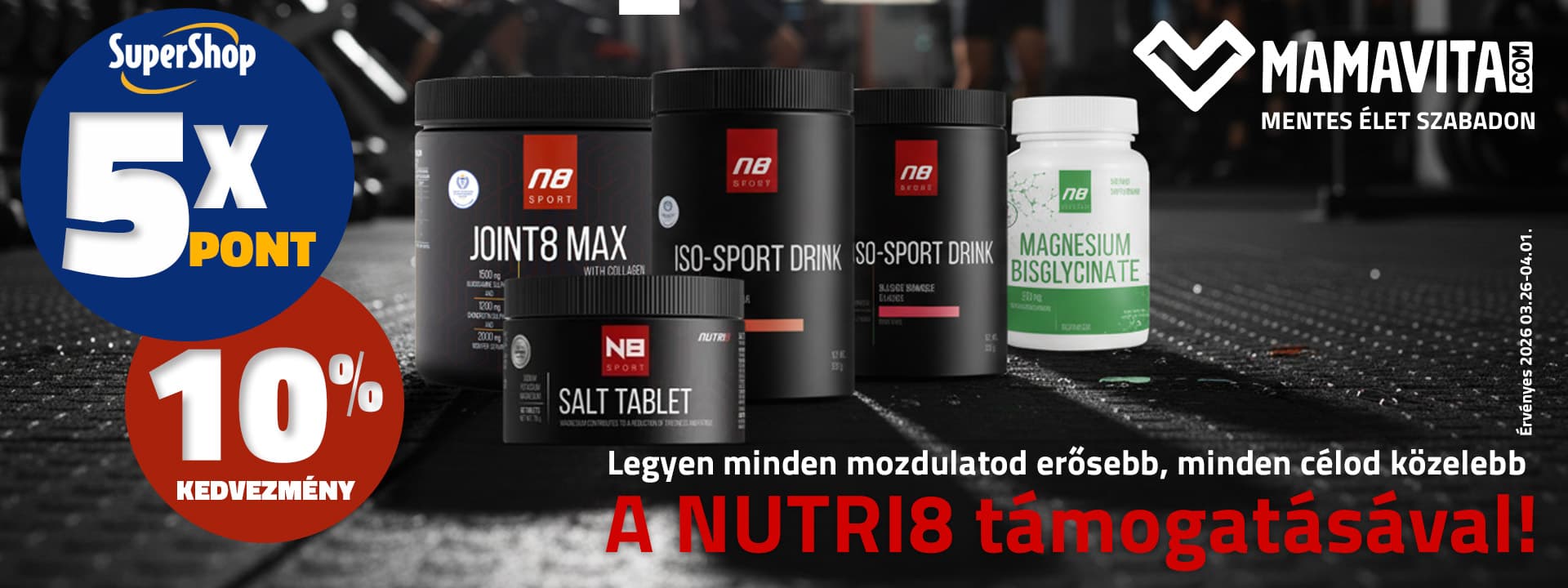 N8 Sport termékek 10% kedvezménnyel és 5x SuperShop ponttal!