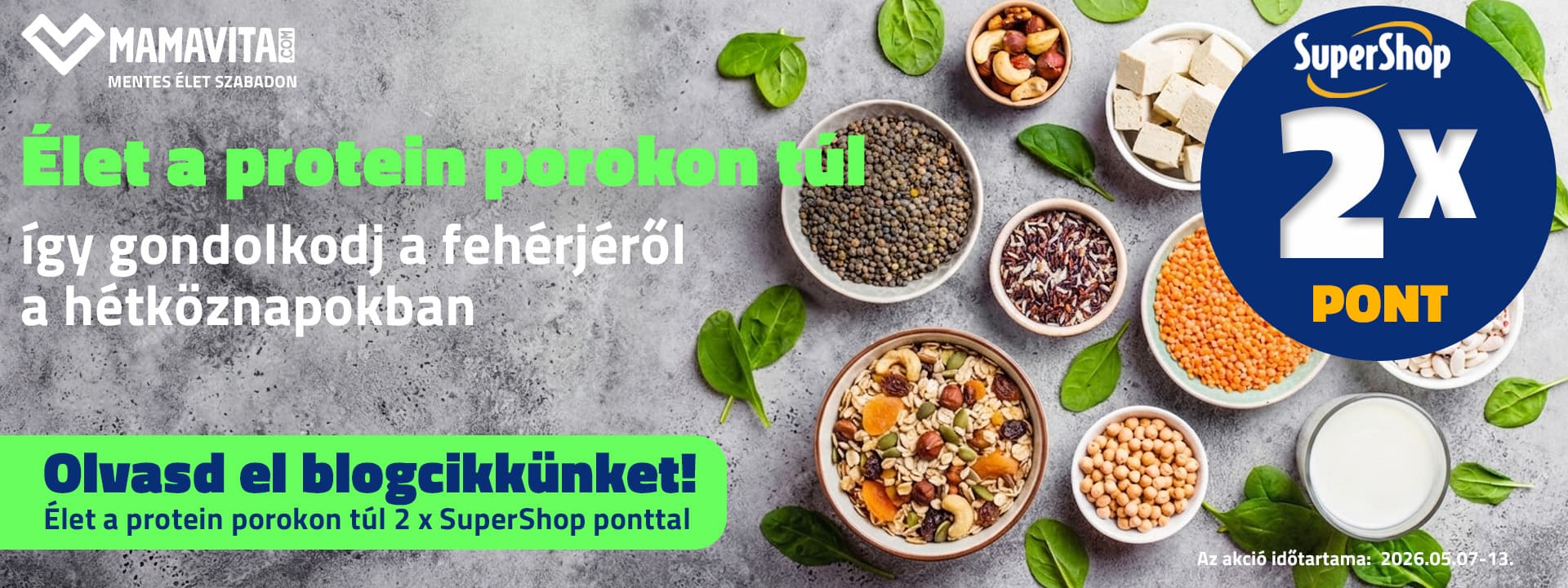 Élet a protein porokon túl 2x SuperShop ponttal