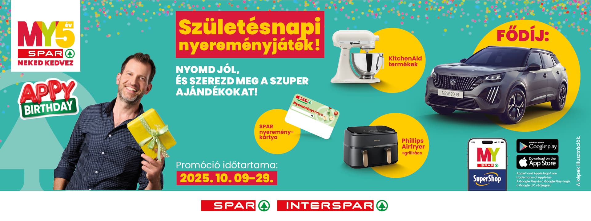 Appy Birthday! Nyomd jól az 5 éves MySPAR appot és szerezd meg a szuper nyereményeket!