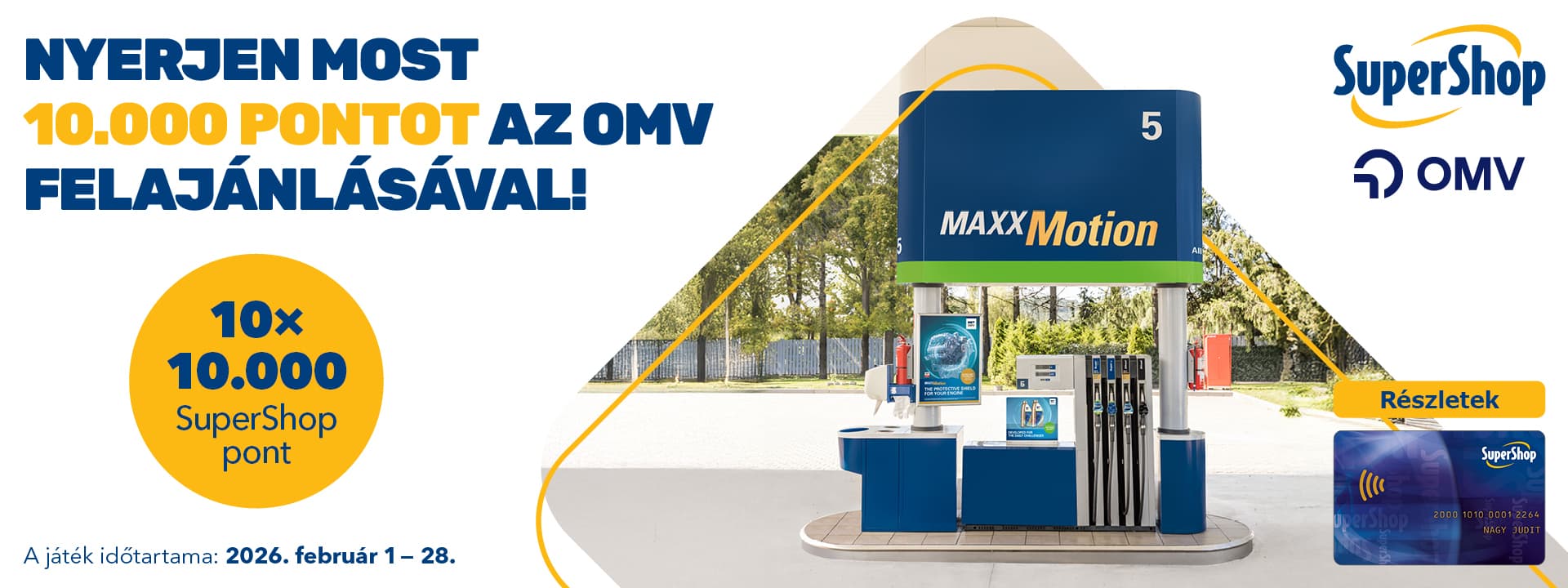 Nyerjen most 10.000 pontot az OMV felajánlásával!