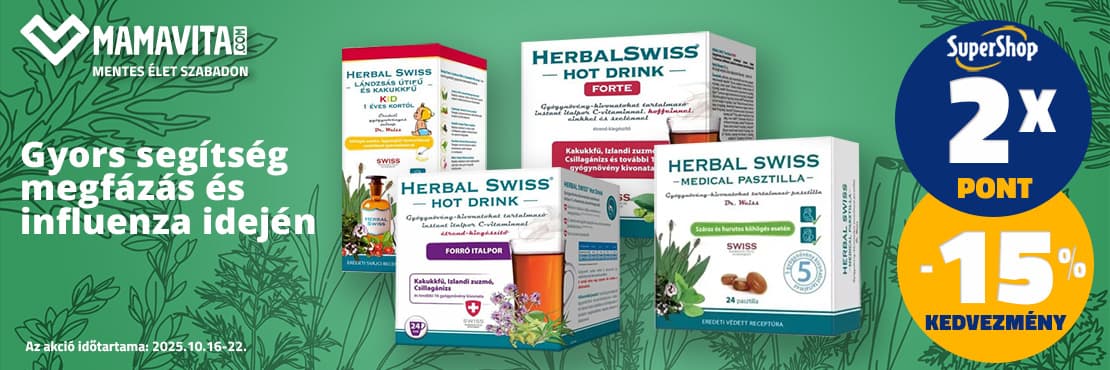 Herbal Swiss termékek most 15% kedvezménnyel és 2x SuperShop ponttal!