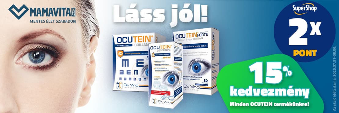 OCUTEIN termékek 15% kedvezménnyel és dupla SuperShop pontokkal!