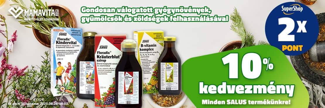 Salus étrendkiegészítők 10% kedvezménnyel és dupla SuperShop ponttal!