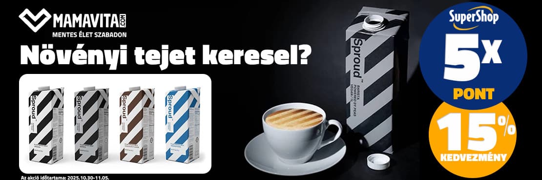 SPROUD növényi italok 15% kedvezménnyel és 5x SuperShop ponttal!