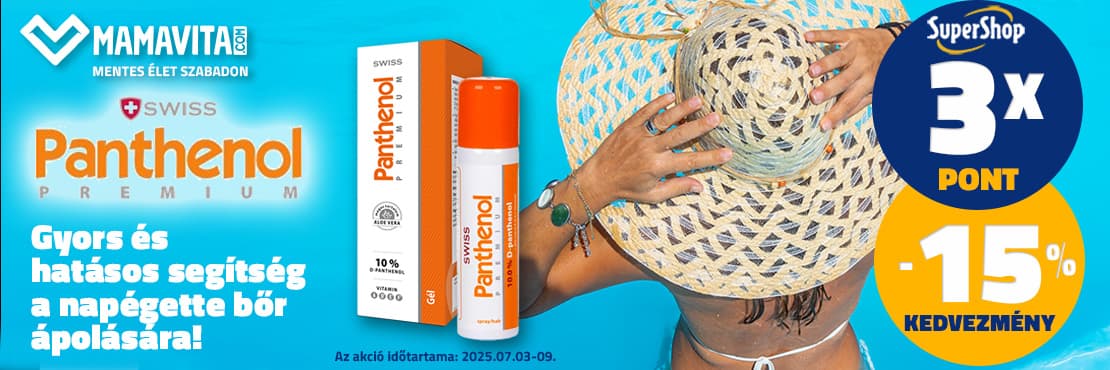 Swiss Panthenol termékek 15% kedvezménnyel és tripla SuperShop ponttal!