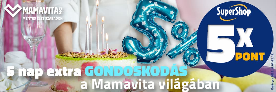 5% kedvezmény és 5× SuperShop pont minden vásárlásnál!