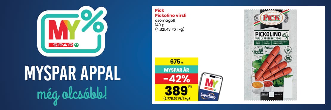 MySPAR-ral kedvezőbb áron!