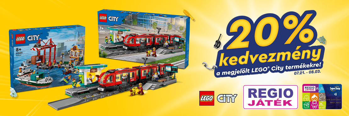 20% kedvezmény a megjelölt LEGO® City termékekre!