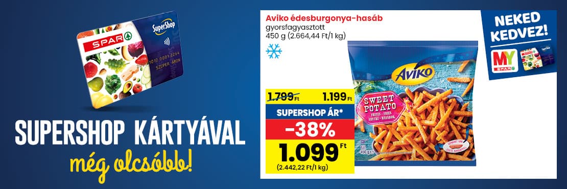 SuperShop kártyával kedvezőbb áron!