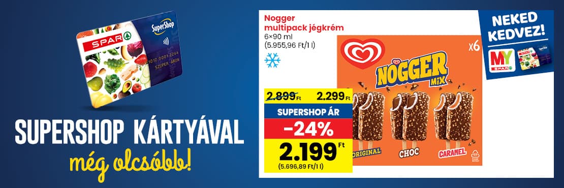 SuperShop kártyával kedvezőbb áron!