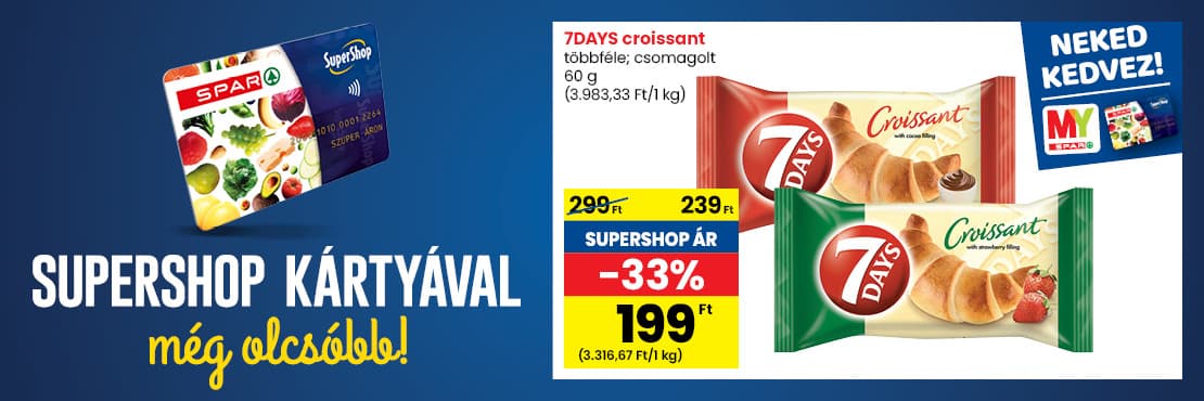 SuperShop kártyával kedvezőbb áron!