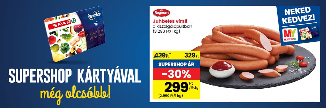 SuperShop kártyával kedvezőbb áron!