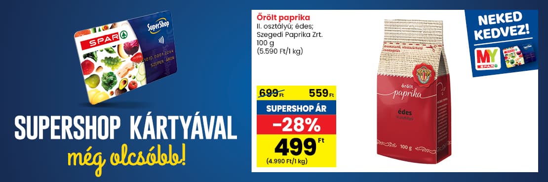 SuperShop kártyával kedvezőbb áron!