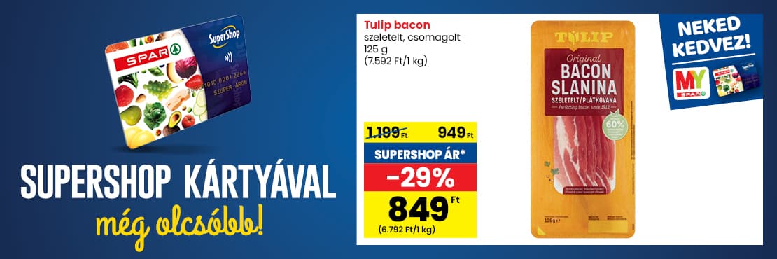 SuperShop kártyával kedvezőbb áron!