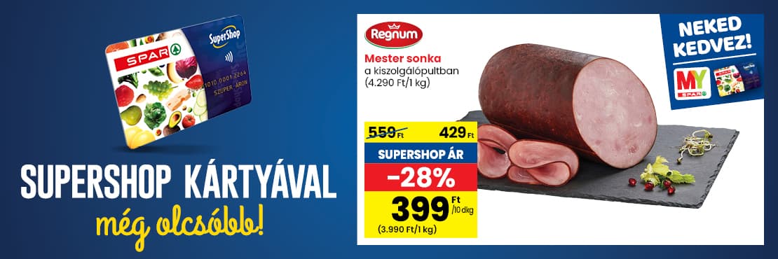 SuperShop kártyával kedvezőbb áron!