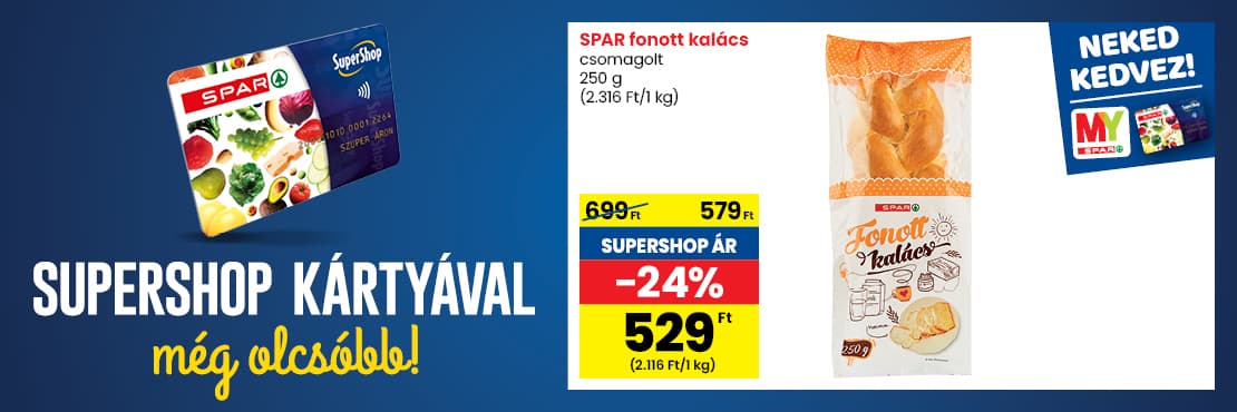 SuperShop kártyával kedvezőbb áron!