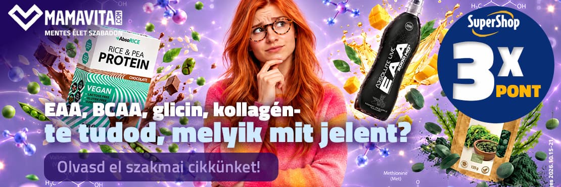 EAA, BCAA, glicin, kollagén – te tudod, melyik mit jelent?