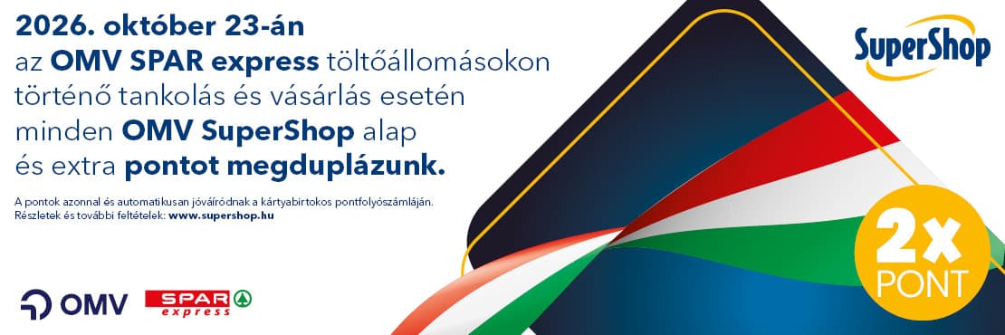 Dupla SuperShop pont október 23-án az OMV SPAR express töltőállomásokon!